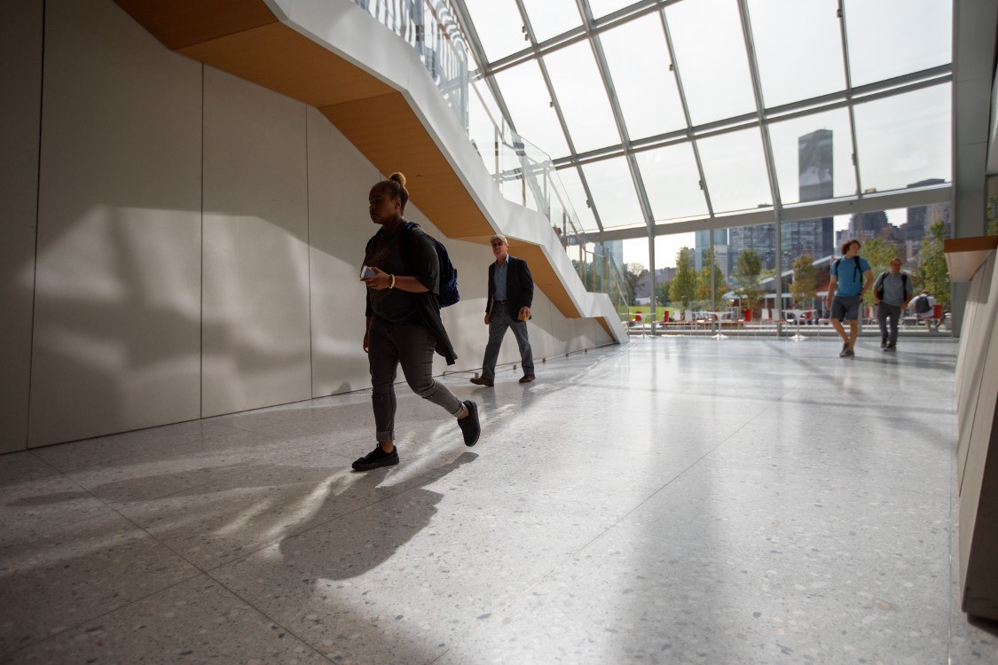 Students on campus at Cornell Tech.