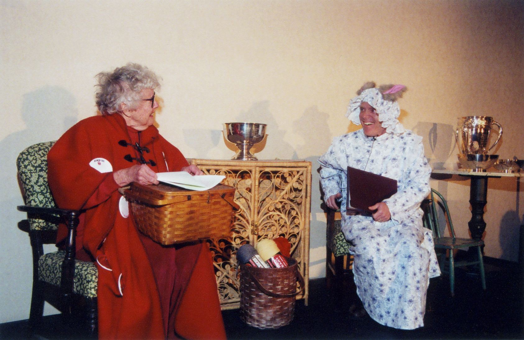 Margaret Mitchell '47 as Little Red Riding Hood in 2005.